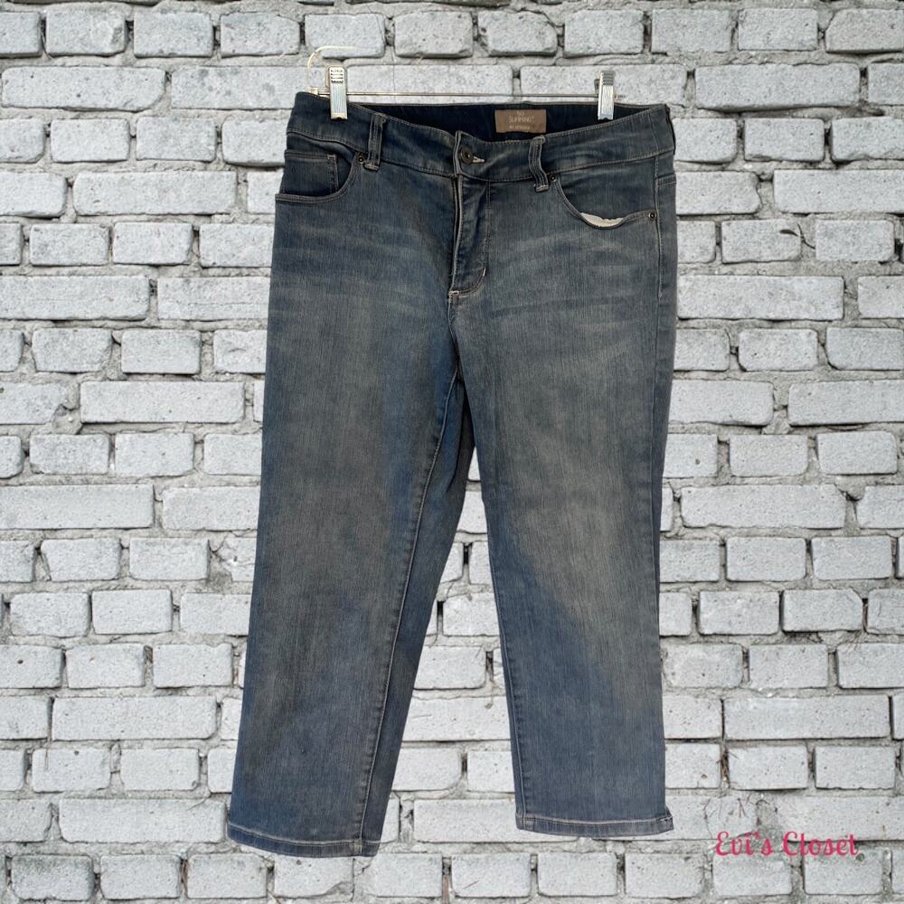 Chicos So Slimming Ankle Crop Jeans Light Blue Woman's Size 0.5 (Small Six
